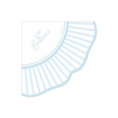 TOVAGLIOLI CON SMERLO IL MIO BATTESIMO AZZURRO 33X33 16 PZ
