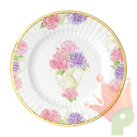 PIATTI IN CARTA ORTENSIE 8 PZ 27 CM
