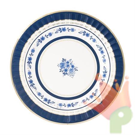 PIATTI IN CARTA BLUE ROYAL 8 PZ 27 CM