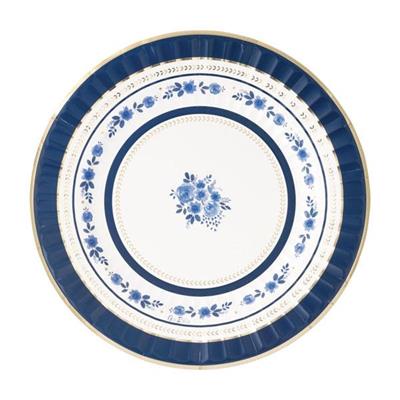 PIATTI IN CARTA BLUE ROYAL 8 PZ 27 CM