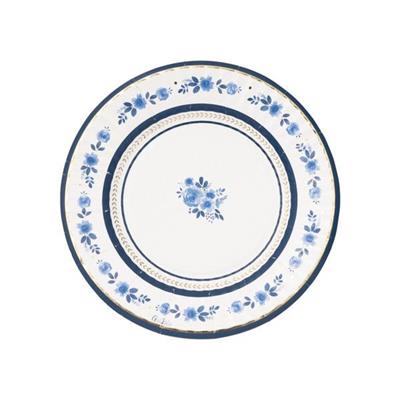 PIATTI IN CARTA BLUE ROYAL 8 PZ 21 CM