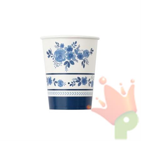 BICCHIERI IN CARTA BLUE ROYAL 8 PZ 250 CC