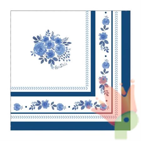TOVAGLIOLI IN CARTA BLUE ROYAL 16 PZ 33X33 CM