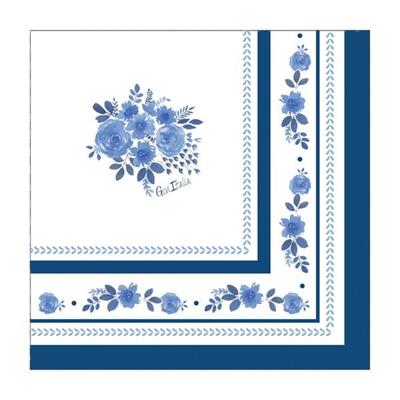 TOVAGLIOLI IN CARTA BLUE ROYAL 16 PZ 33X33 CM