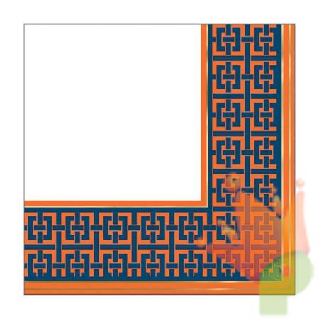 TOVAGLIOLI BLU E ARANCIONE 16 PZ 33X33