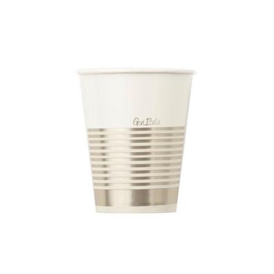 BICCHIERI IN CARTA ELEGANCE CHAMPAGNE 8 PZ 250 CC