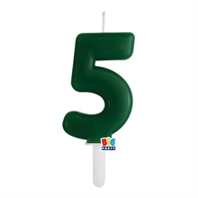 CANDELINA NUMERO 5 VERDE FORESTA TINY PLUMP 7 CM