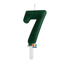 CANDELINA NUMERO 7 VERDE FORESTA TINY PLUMP 7 CM