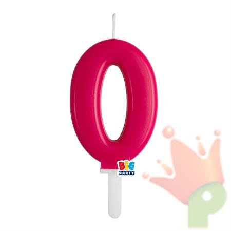 CANDELINA NUMERO 0 FUCSIA TINY PLUMP 7 CM
