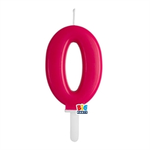 CANDELINA NUMERO 0 FUCSIA TINY PLUMP 7 CM