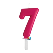 CANDELINA NUMERO 7 FUCSIA TINY PLUMP 7 CM
