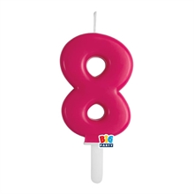 CANDELINA NUMERO 8 FUCSIA TINY PLUMP 7 CM