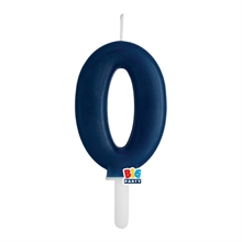 CANDELINA NUMERO 0 BLU NAVY TINY PLUMP 7 CM
