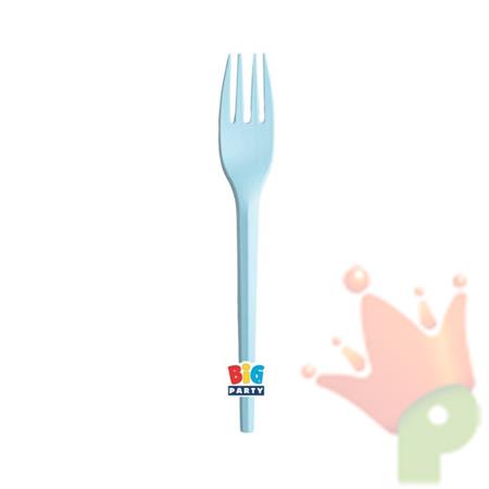 FORCHETTE ECOLOR CELESTE 20 PZ 16 CM