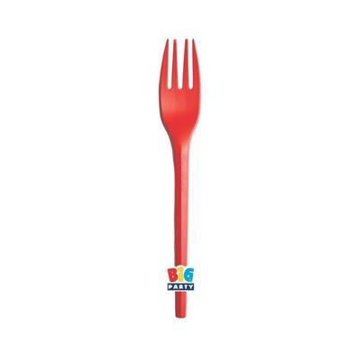 FORCHETTE ECOLOR ROSSE 20 PZ 16 CM