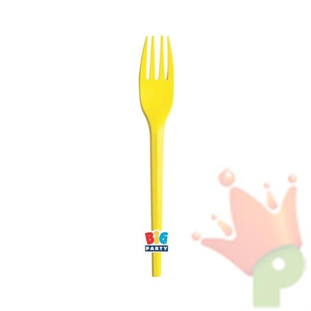 FORCHETTE ECOLOR GIALLO 20 PZ 16 CM