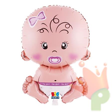 PALLONCINO MYLAR NASCITA BABY GIRL 43X82 CM