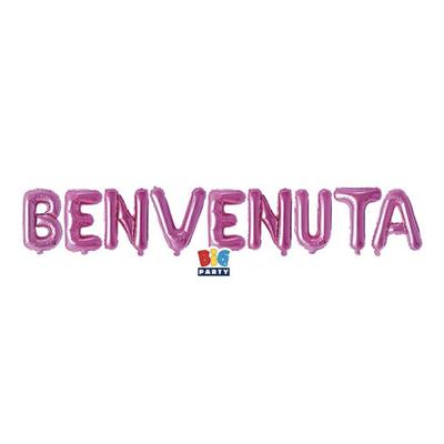 PALLONCINO MYLAR NASCITA SCRITTA BENVENUTA 300X40 CM