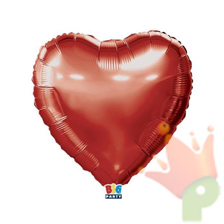 PALLONCINO MYLAR CUORE ROSSO METAL 45 CM
