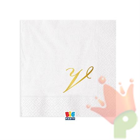 TOVAGLIOLI LETTERA V 25X25 CM 16 PZ