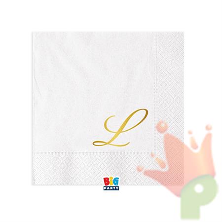 TOVAGLIOLI LETTERA L 25X25 CM 16 PZ