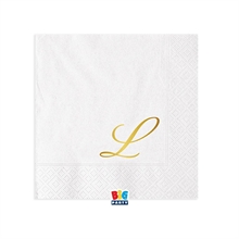 TOVAGLIOLI LETTERA L 25X25 CM 16 PZ