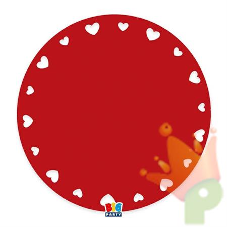 SOTTOPIATTI ROSSI LOVE PASSION 32 CM 4 PZ