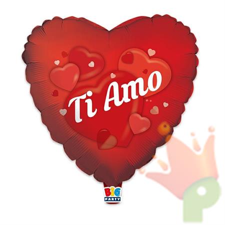 PALLONCINO MYLAR CUORE TI AMO 45 CM
