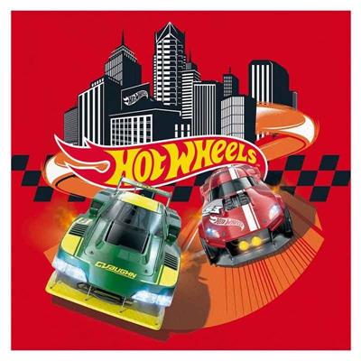 TOVAGLIOLI HOT WHEELS 20 PZ 33X33 CM
