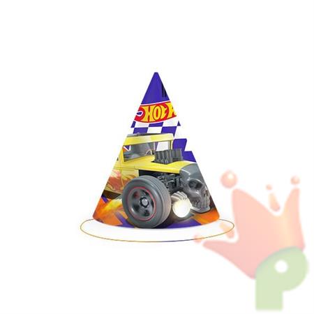 CAPPELLINI IN CARTA HOT WHEELS 6 PZ 11X16 CM