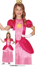 COSTUME PRINCIPESSA PEACH BAMBINA TG. 7-9 ANNI