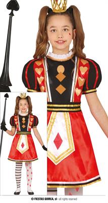 COSTUME REGINA DI CUORI BAMBINA TG. 5-6 ANNI