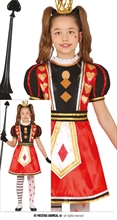 COSTUME REGINA DI CUORI BAMBINA TG. 10-12 ANNI