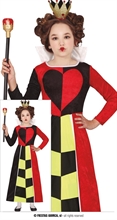 COSTUME REGINA DI CUORI BAMBINA TG.10-12 ANNI