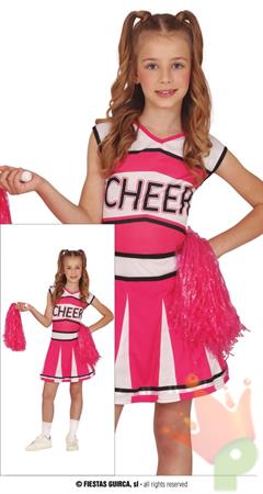 COSTUME CHEERLEADER ROSA BAMBINA TG. 3-4 ANNI