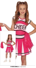 COSTUME CHEERLEADER ROSA BAMBINA TG. 10-12 ANNI