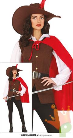 COSTUME MOSCHETTIERE DONNA TG S 36-38