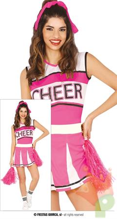 COSTUME CHEERLEADER ROSA ADULTA TG. 36-38 S