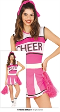 COSTUME CHEERLEADER ROSA ADULTA TG. 36-38 S