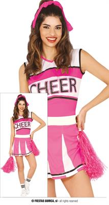 COSTUME CHEERLEADER ROSA  ADULTA TG. 38-40 M