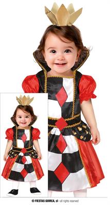COSTUME REGINA DI CUORI BAMBINA TG. 18-24 MESI