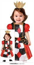 COSTUME REGINA DI CUORI BAMBINA  2 - 3 MESI