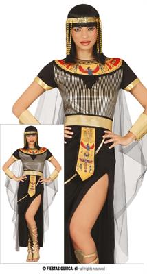 COSTUME EGIZIANA NERO CLEOPATRA TG. 36-38 S