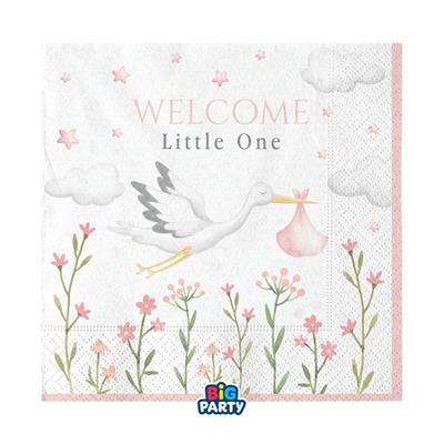 TOVAGLIOLI CICOGNA ROSA WELCOME LITTLE ONE 33X33 16 PZ