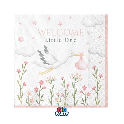 TOVAGLIOLI CICOGNA ROSA WELCOME LITTE ONE 25X25 16 PZ