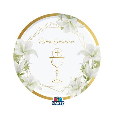 PIATTI COMUNIONE GEOMETRIC 6 PZ 18 CM