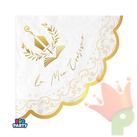 TOVAGLIOLI CRESIMA ELEGANT 25X25 CM 16 PZ