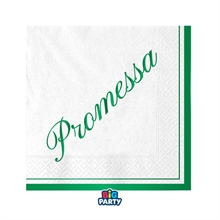 TOVAGLIOLI SCRITTA PROMESSA VERDE 25X25 16 PZ