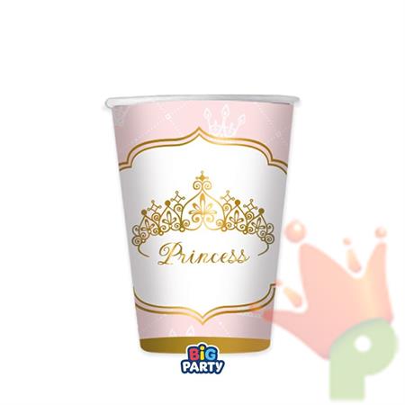 BICCHIERI PRINCIPESSA ROSA 6 PZ 250 CC