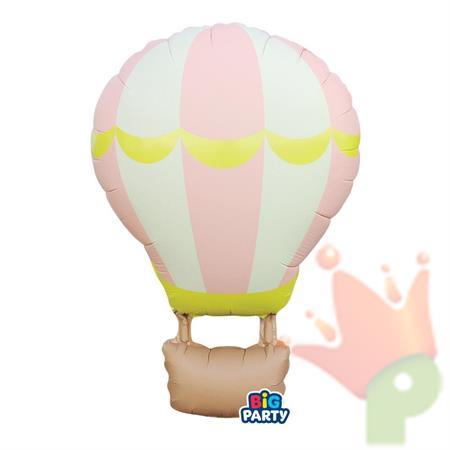 PALLONCINO MYLAR MONGOLFIERA ROSA CHIARO 54X87 CM